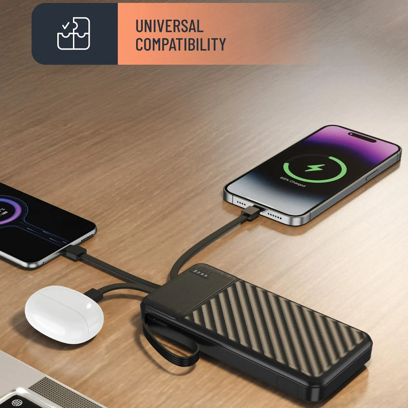 پاوربانک 37 وات پرودو مدل PDPBJ33BK ظرفیت 10000 میلی آمپر ساعت کدig410180